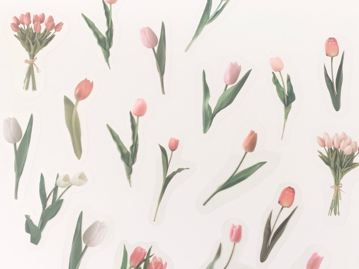 フレークシール チューリップ 40枚 #20