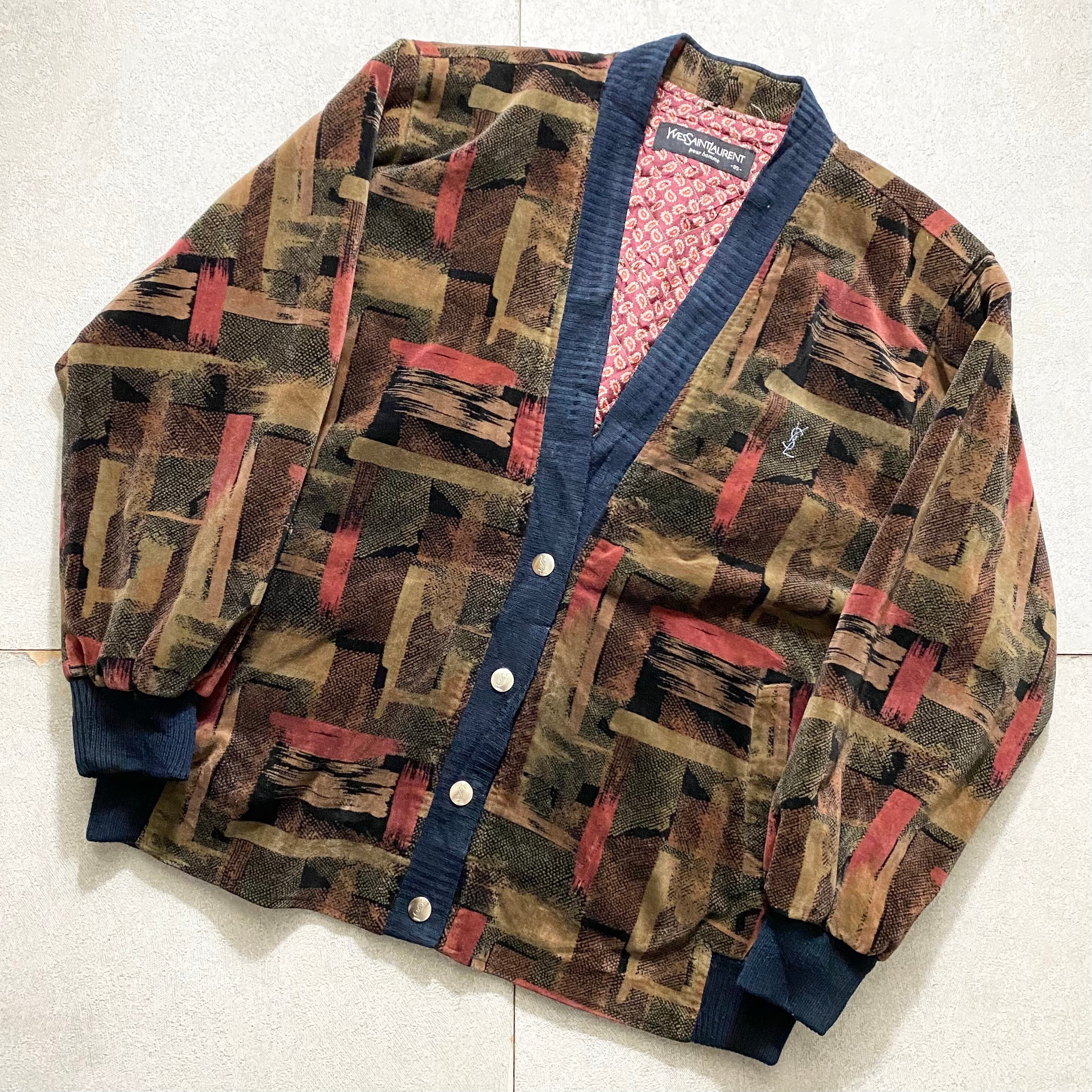 YVES SAINT LAURENT velour cardigan jacket | NOIR ONLINE