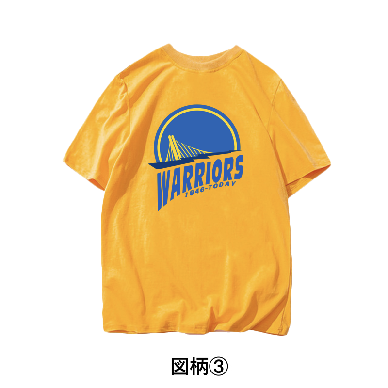 【トップス】ウォリアーズバスケットボールコットン半袖Tシャツ 2203290010J