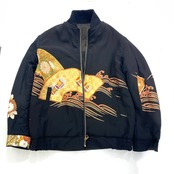 【bomber019】Msize 再構築リバーシブル 着物×ミリタリー中綿ボンバー KIMONO × military BOMBER JACKET