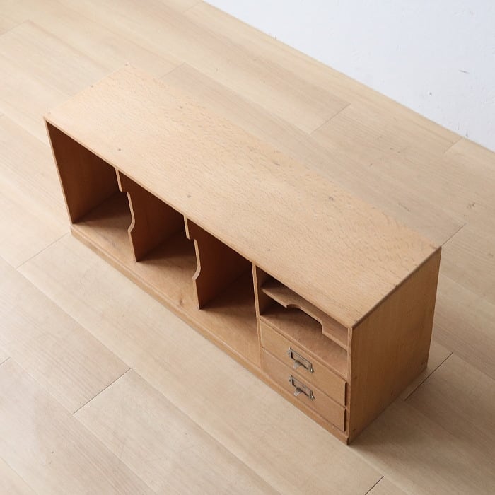 アンティーク 本棚 書棚 無塗装 ナラ材 古家具 昭和レトロ | RENOKA