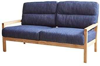 ウォッシャブルデニム生地 二人掛けソファ 西海岸風 おしゃれ ソファー 2P ソファ