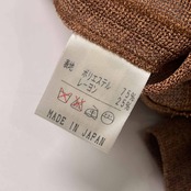 Leilian レリアン 比翼 シースルー 半袖シャツ ブラウス 11/ベージュ ブラウン系 レディース