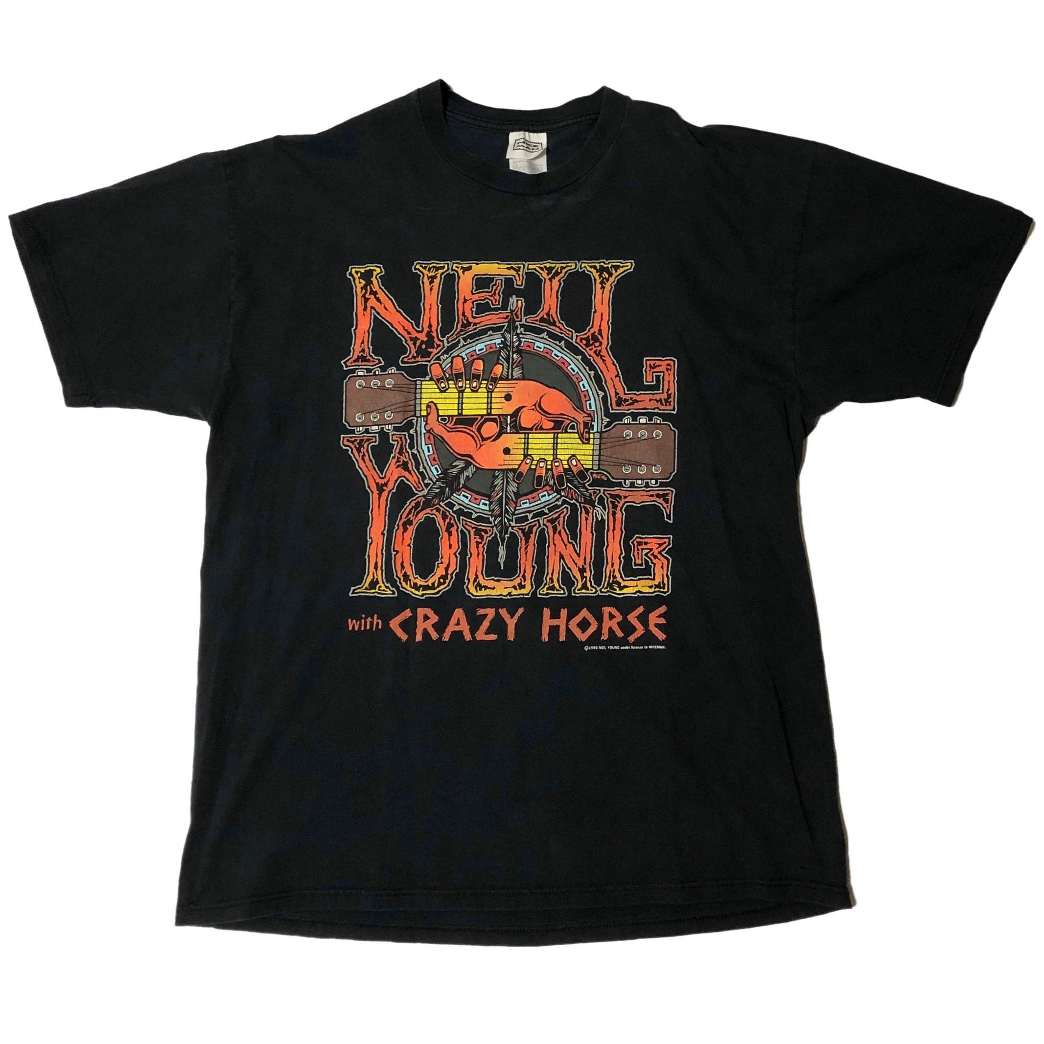 90s NEIL YOUNG WITH CRAZY HORSE 1996-1997 ツアー Tシャツ NICE MAN【XL】ニールヤング 90s NEIL YOUNG WITH CRAZY HORSE 1996-1997 ツアー Tシャツ NICE MAN【XL】ニールヤング