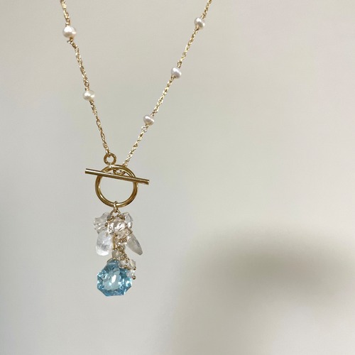 Sankayo matinee  necklace/sky blue