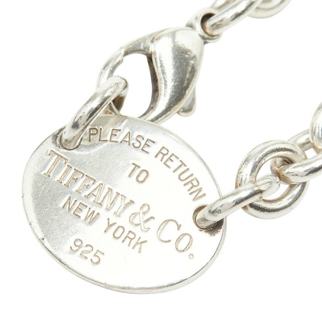 ティファニー リターントゥティファニー オーバルタグ チョーカー チェーン ネックレス SV925 シルバー レディース TIFFANY&Co. 【中古】