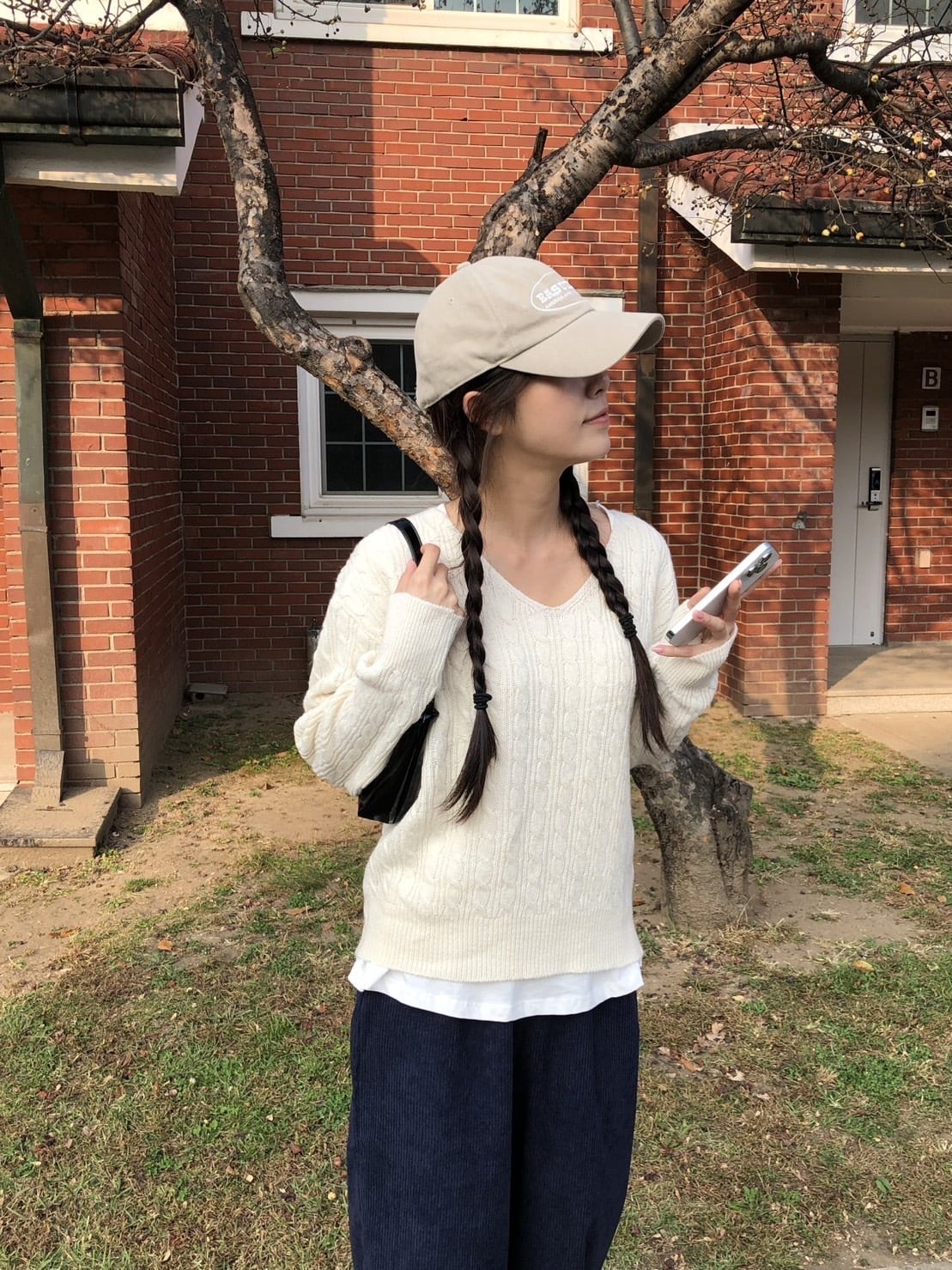 エスダウルケーブルVニット【7色】