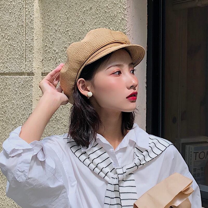 レッドサマー薄手 帽子 夏物 ベレット ヘアアクセサリー ブラック・アイド・ピーズ81320177911