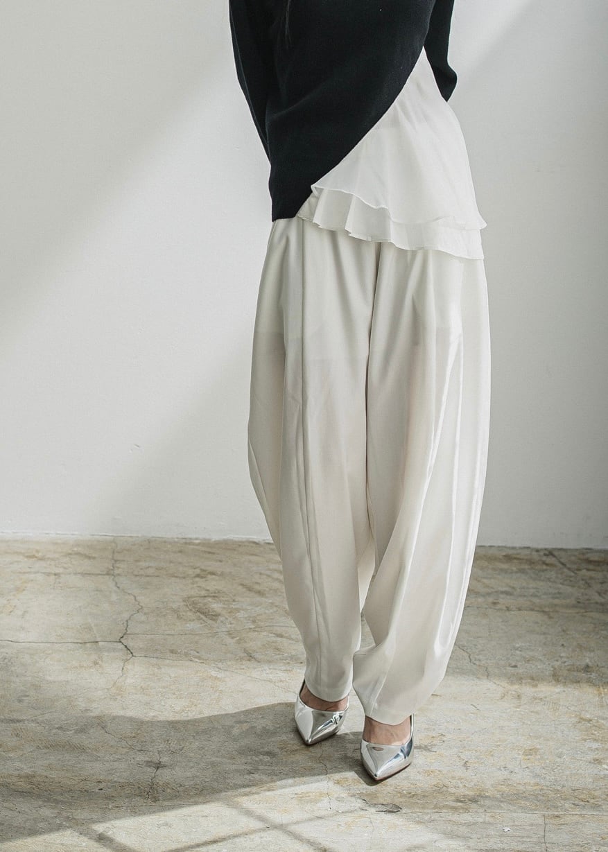cocoon pants / white(裏地なし)