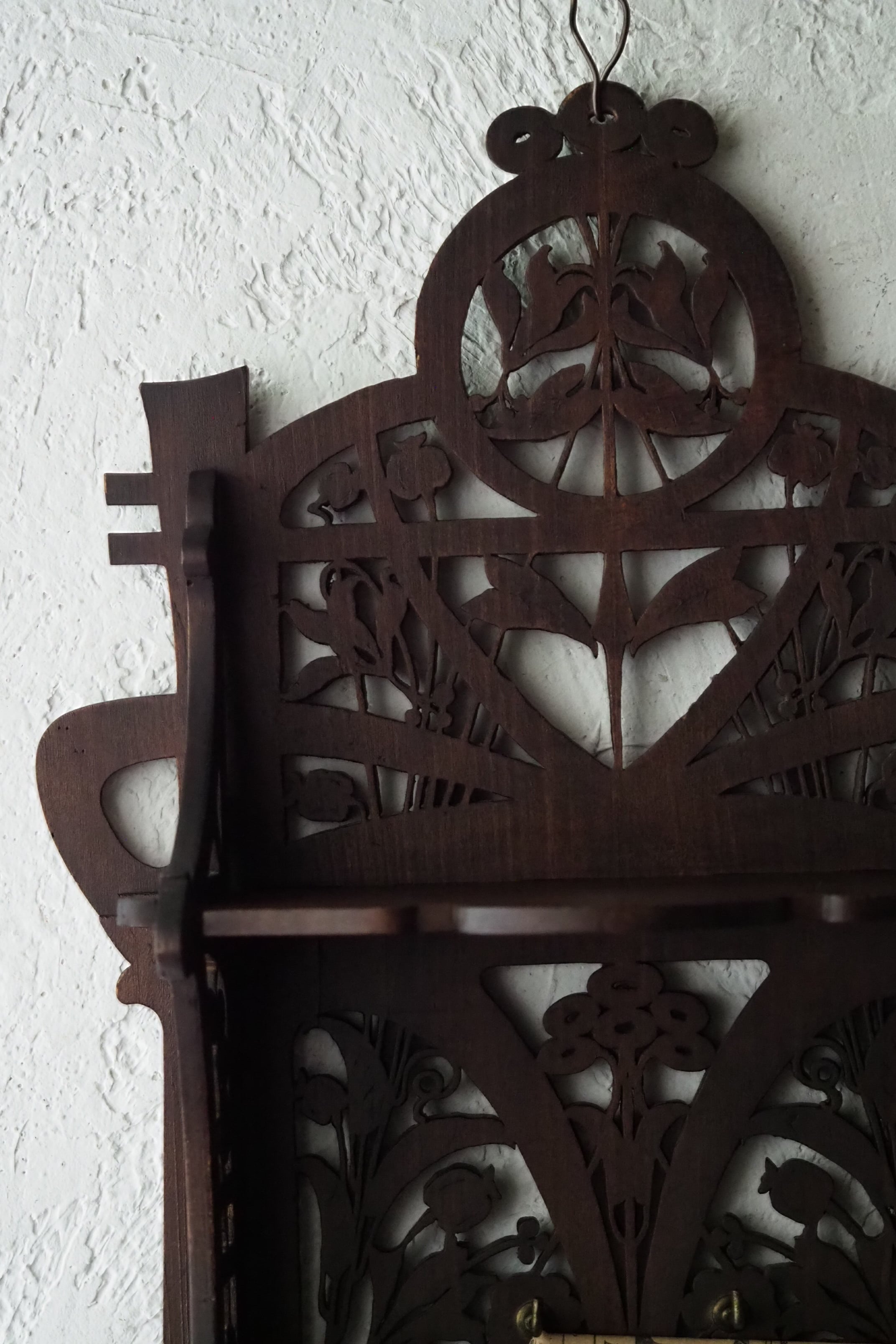 透かし彫りのレターラック-wood letter rack | アンティーク