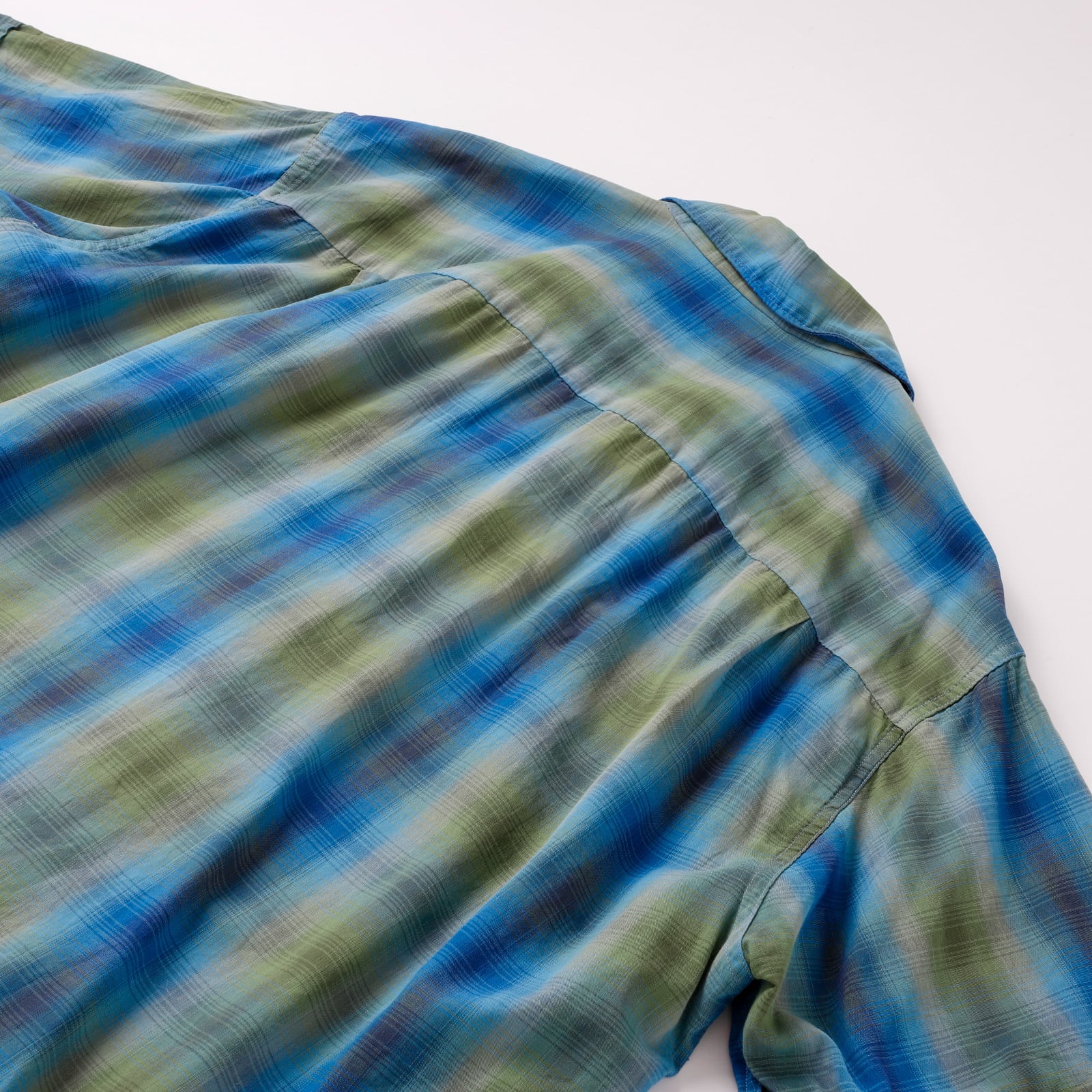 逸品】60s special Vintage ombre check shirt green special