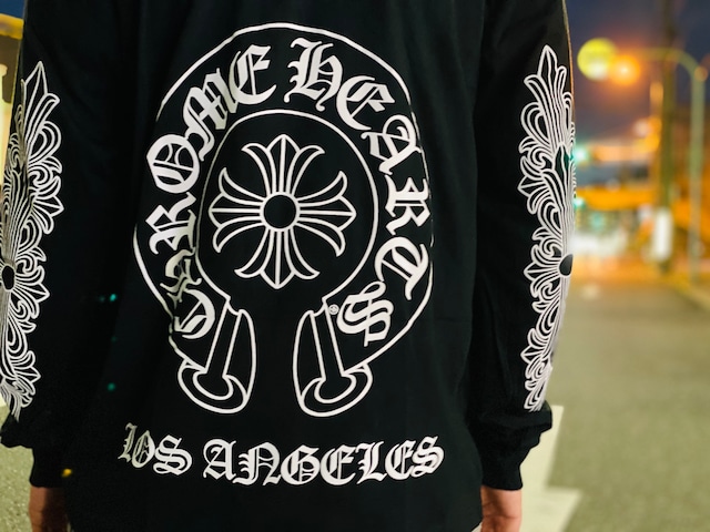 LA ロサンゼルス限定 CHROME HEARTS LS TEE BLACK LARGE