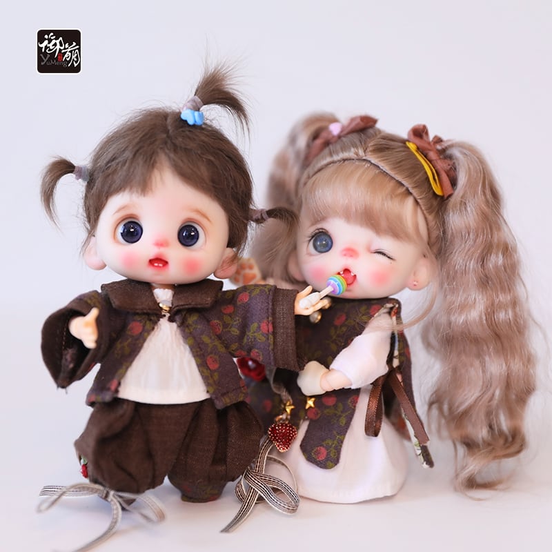 【YMY】洋服 セット 薔薇 オビツ11 ob11 ねんどろいどどーる YmYドール 人形服 ドール服 ワンピース エプロン トップス ズボン  かぼちゃパンツ