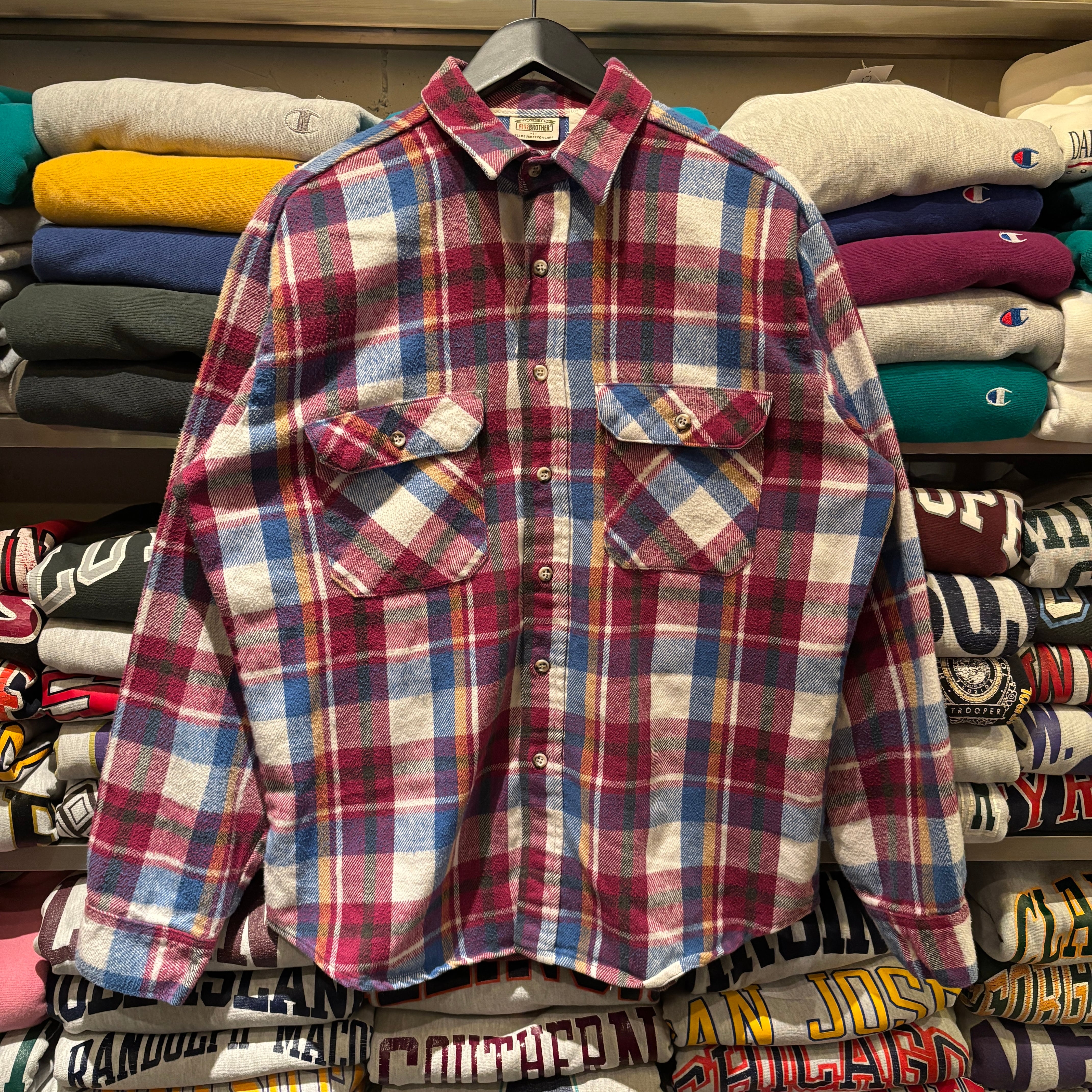 90s FIVE BROTHER L/S FLANNEL SHIRT | BerBerJin / & BerBerJin