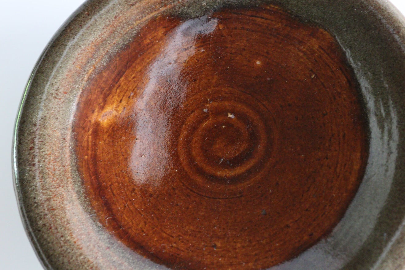 成井窯 6寸皿 | ao+水玉