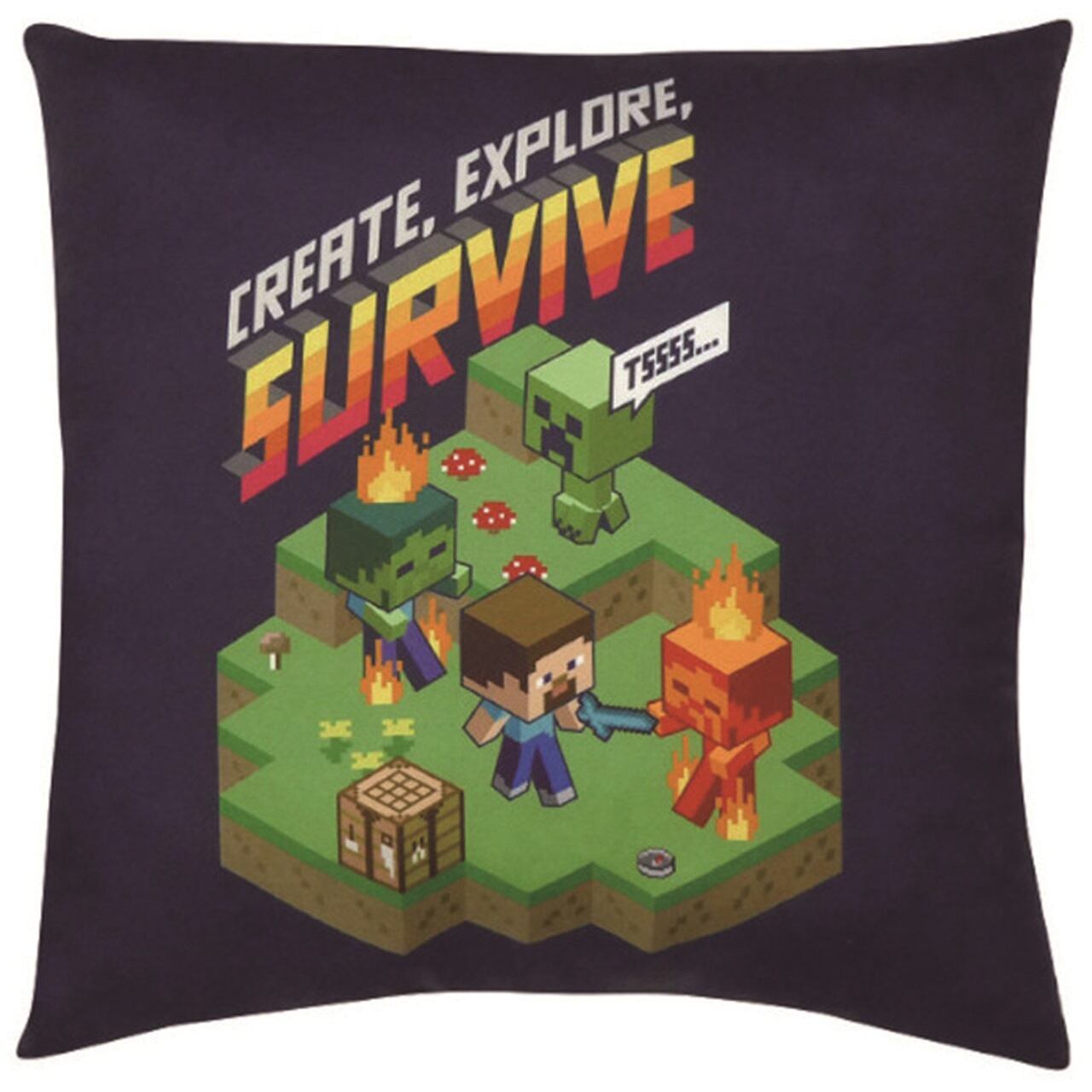 マインクラフト 背当てクッション ネイビー T Voos マインクラフト 背当てクッション ネイビー T Voos