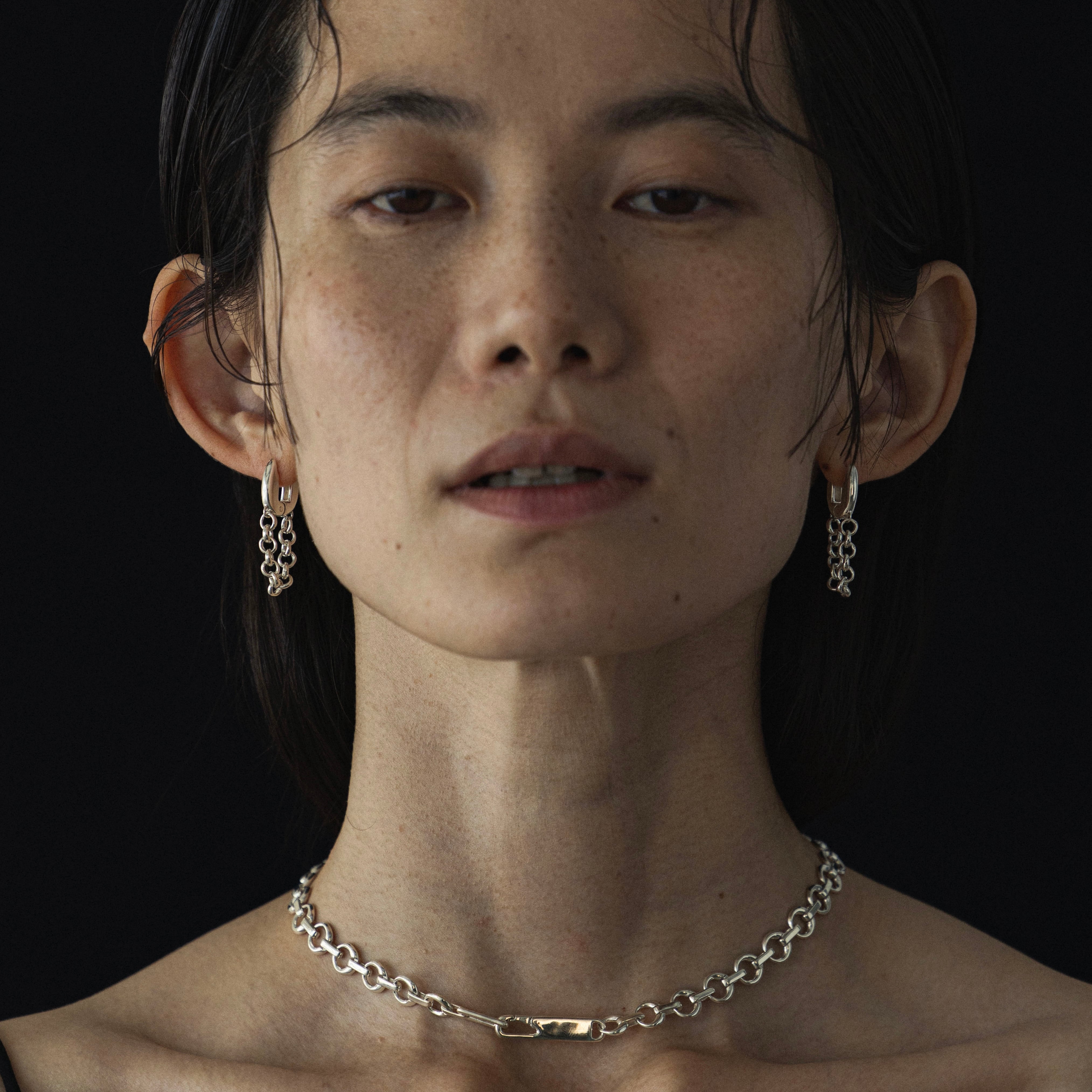 Lock pierce single chain Silver | FLYNK