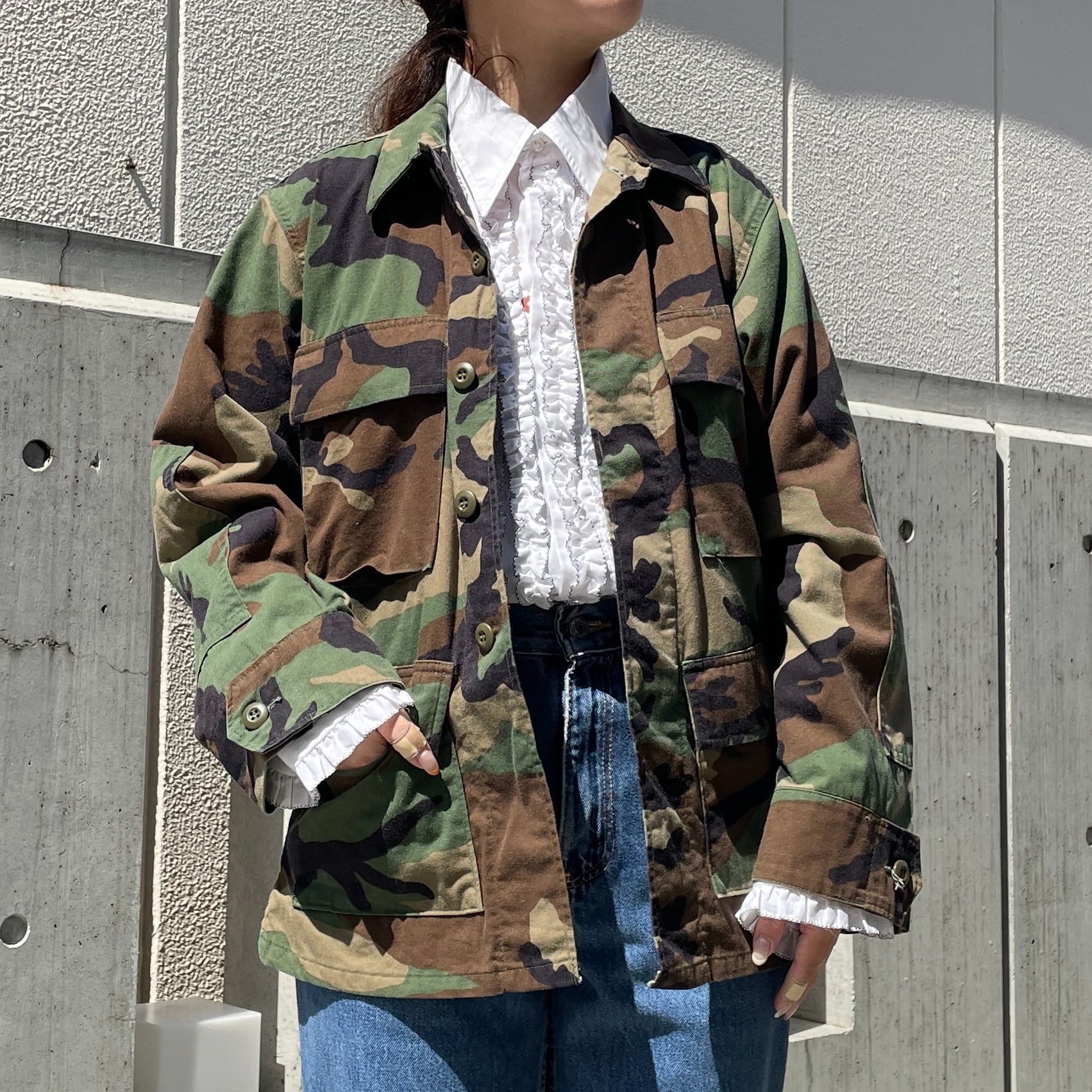 【再値下げしました】X SMALL REGULAR  ミリタリージャケット カモフラBDUミリタリージャケット X-Small REGULAR XS Ｓ - メルカリ