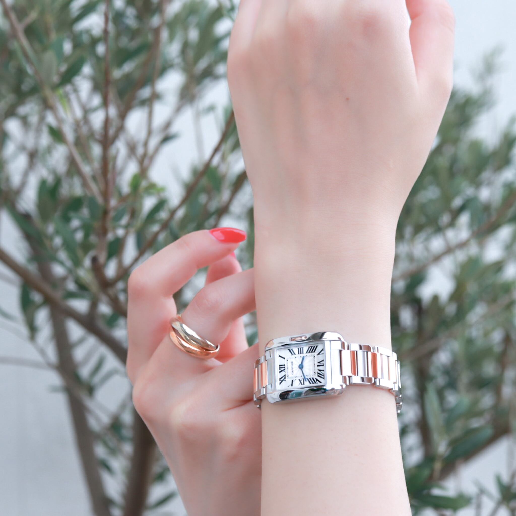 カルティエ タンクアングレーズ SM ピンクゴールドコンビ | Ante