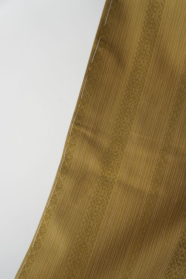 【袷】桑茶色   独鈷文　華皿文　博多織お召