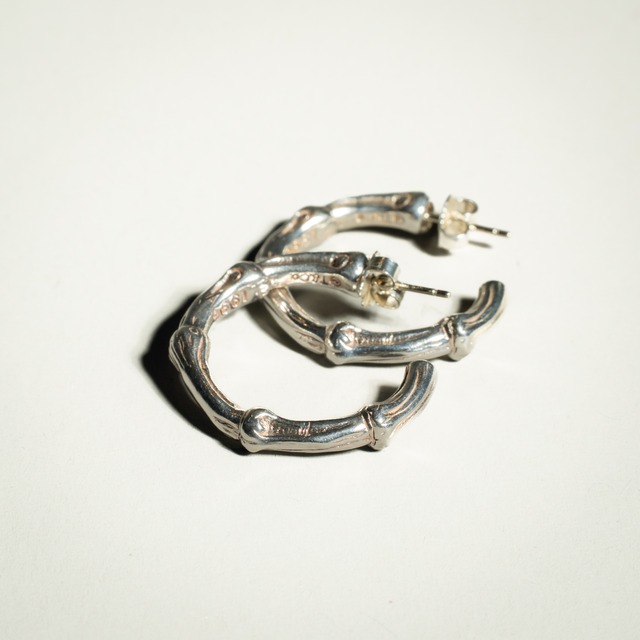 Vintage Tiffany & Co Large Bamboo Hoop Earrings