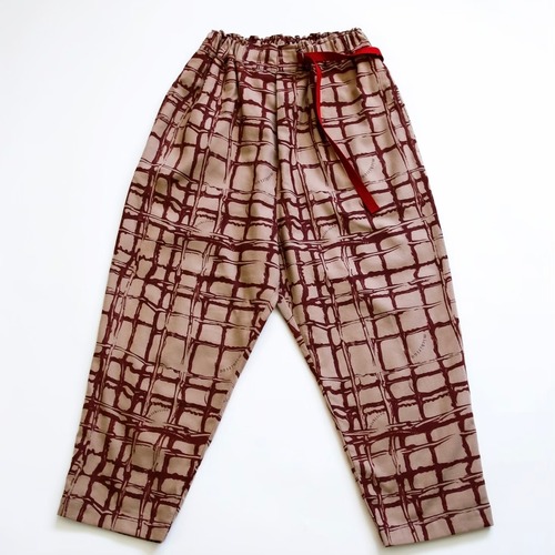 【michirico】【23AW】【20】【L-XXL】Chocolate check pants