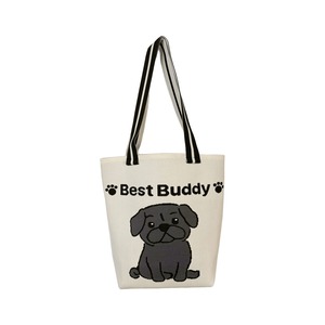 ニットトート パグ グレー（Knit Tote Pug）