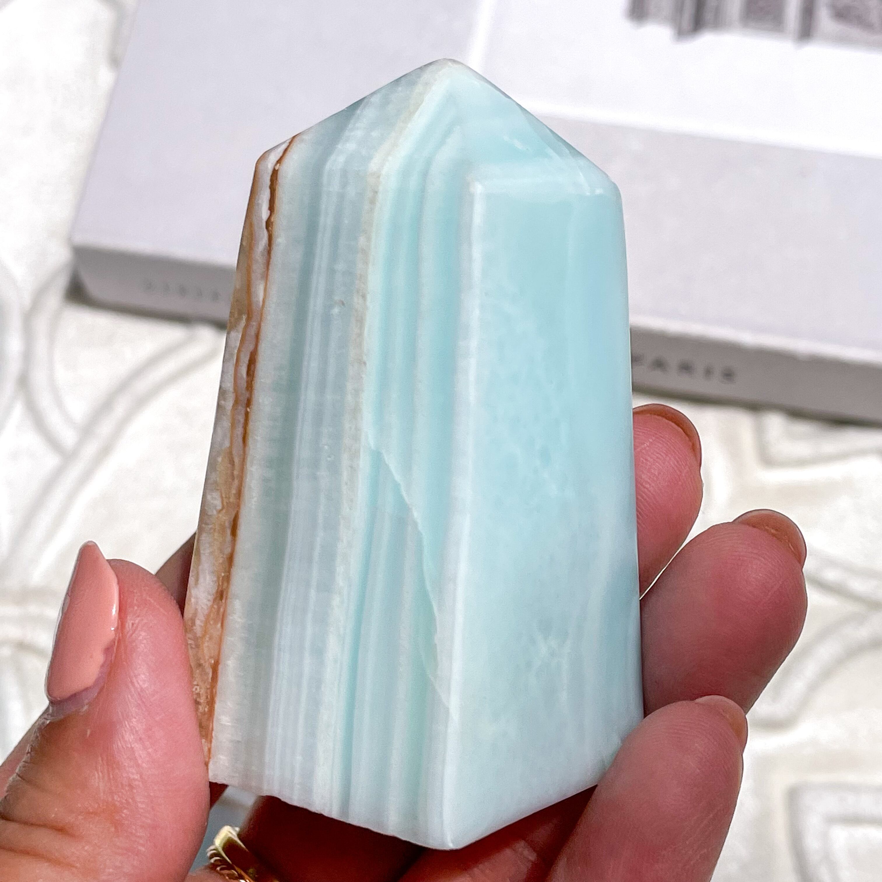 Caribbean Blue Calcite Tower 16 ✧ カリビアンブルーカルサイト