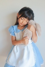 100~140相当【即納】不思議の国のアリス風ワンピース 2種カチューシャセット アリス 水色ワンピ