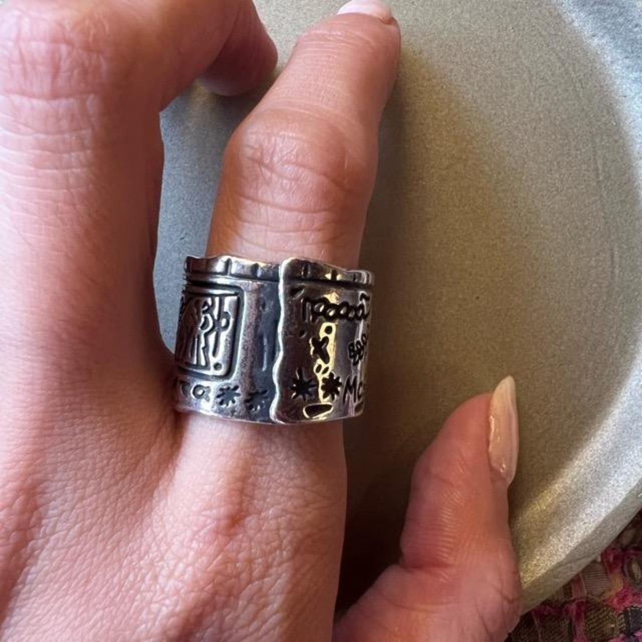 TOPANGA Jewelry Wide Pattern Ring　Size 12 13 ワイドパターンリング　指輪　リング　プレゼント