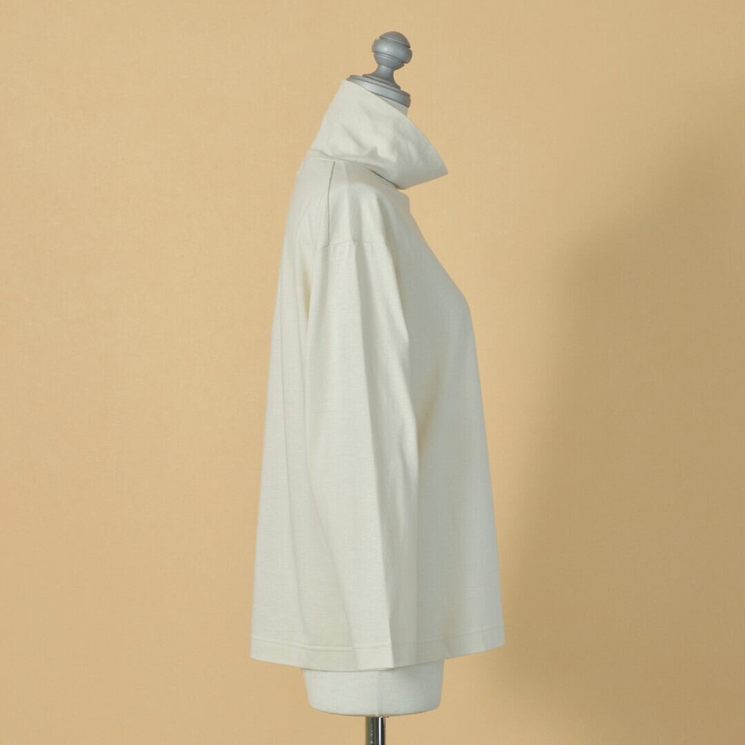 atelier naruse アトリエナルセ コットン ハイネックカットソー・サンドベージュ