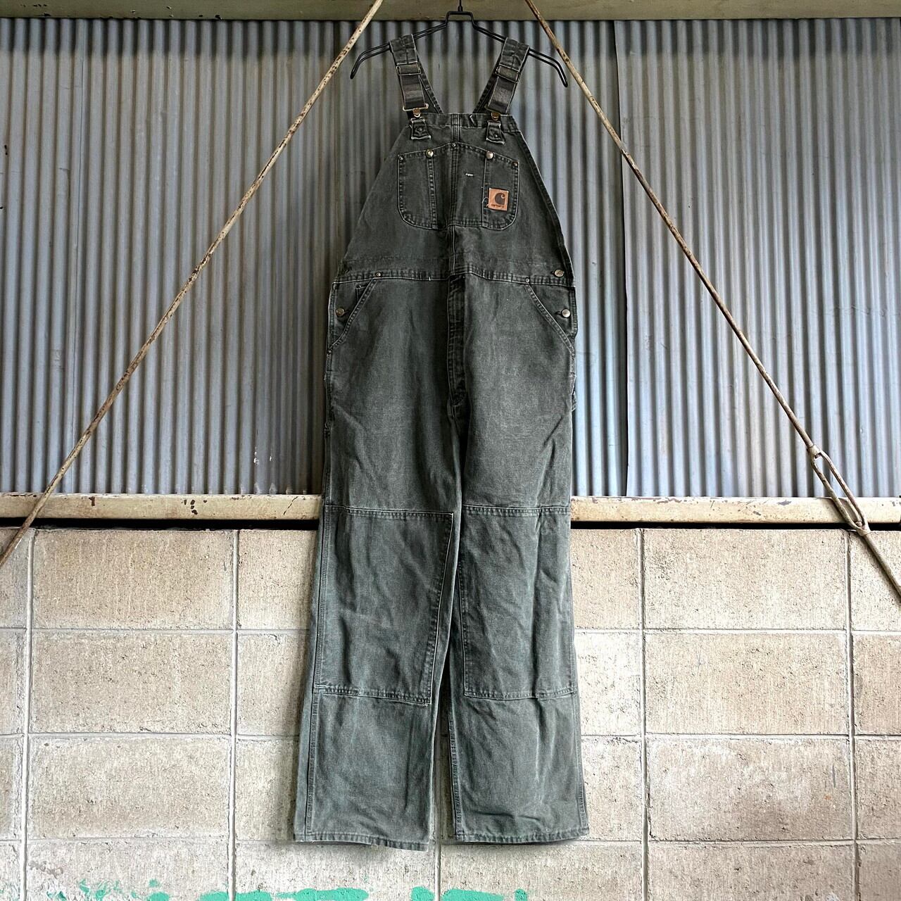 carhartt オーバーオール　カーキー　サイズ