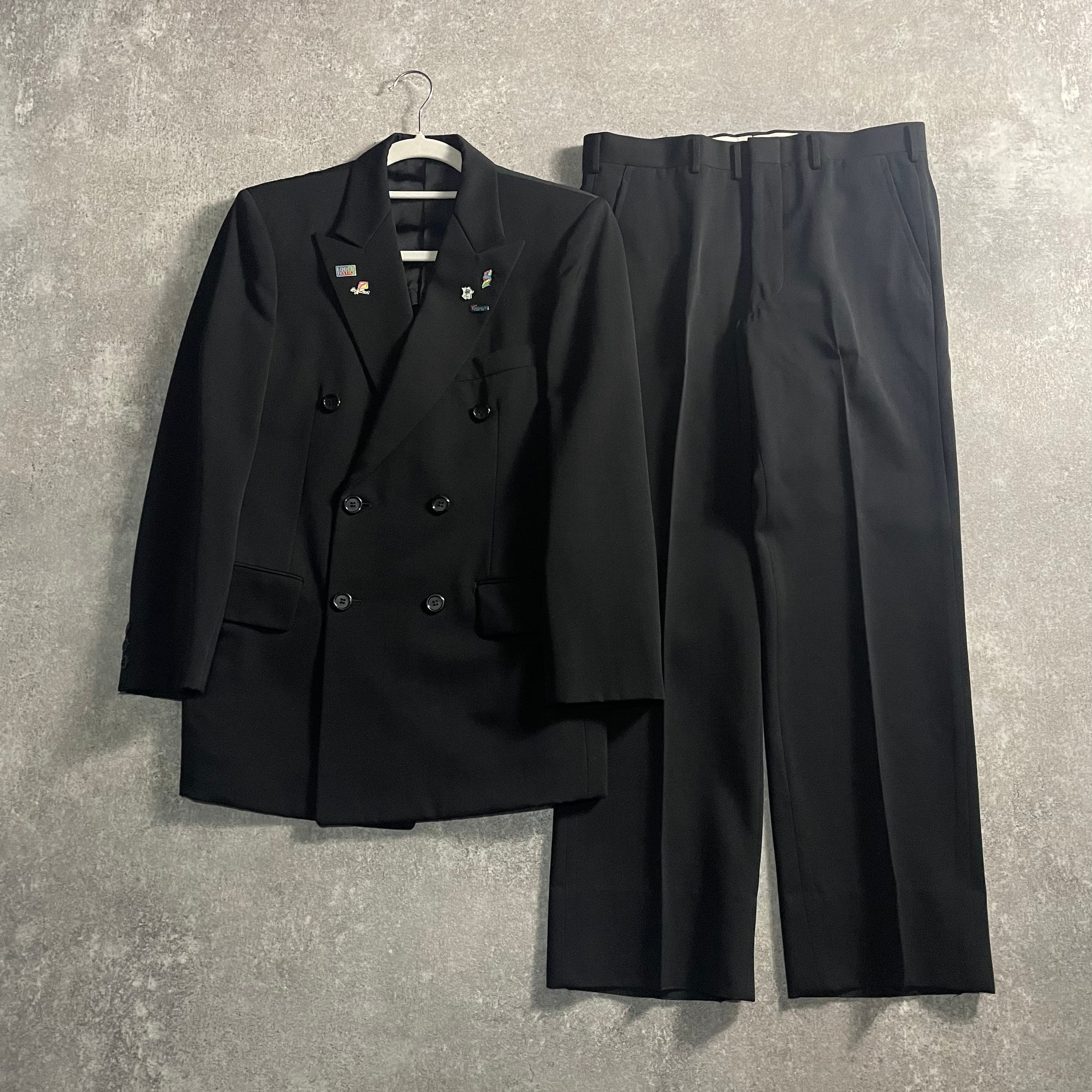 LOST特注【vintage】セットアップ ダブルスーツ ブラック 成人式 