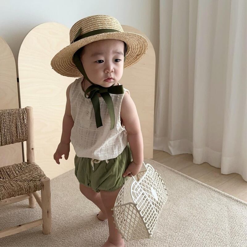 【BABY】韓国風 ノースリーブベスト&ブルマ