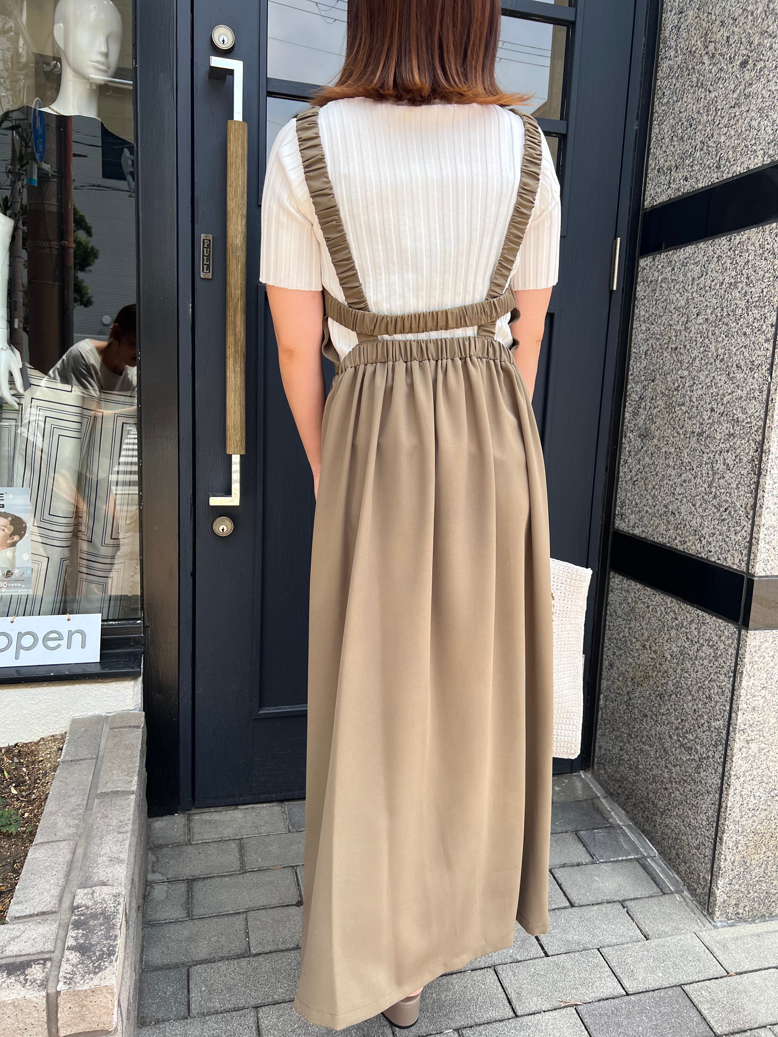 【PASSIONE】バックデザインジャンパースカート 516108