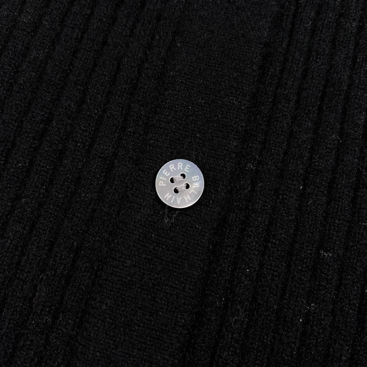 カシミヤ100% PIERRE BALMAIN ピエールバルマン ロング ニット カーディガン サイズ 40 /ブラック/レディース