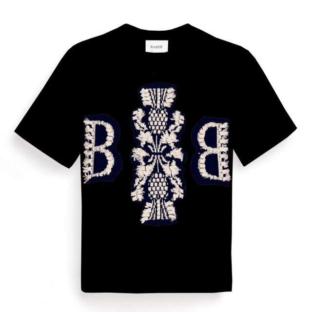 BARRIE　CROPPED LOGO TEE　BLACK MULTI