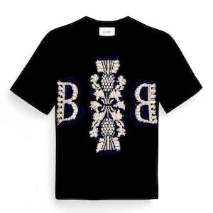 BARRIE CROPPED LOGO TEE BLACK MULTI