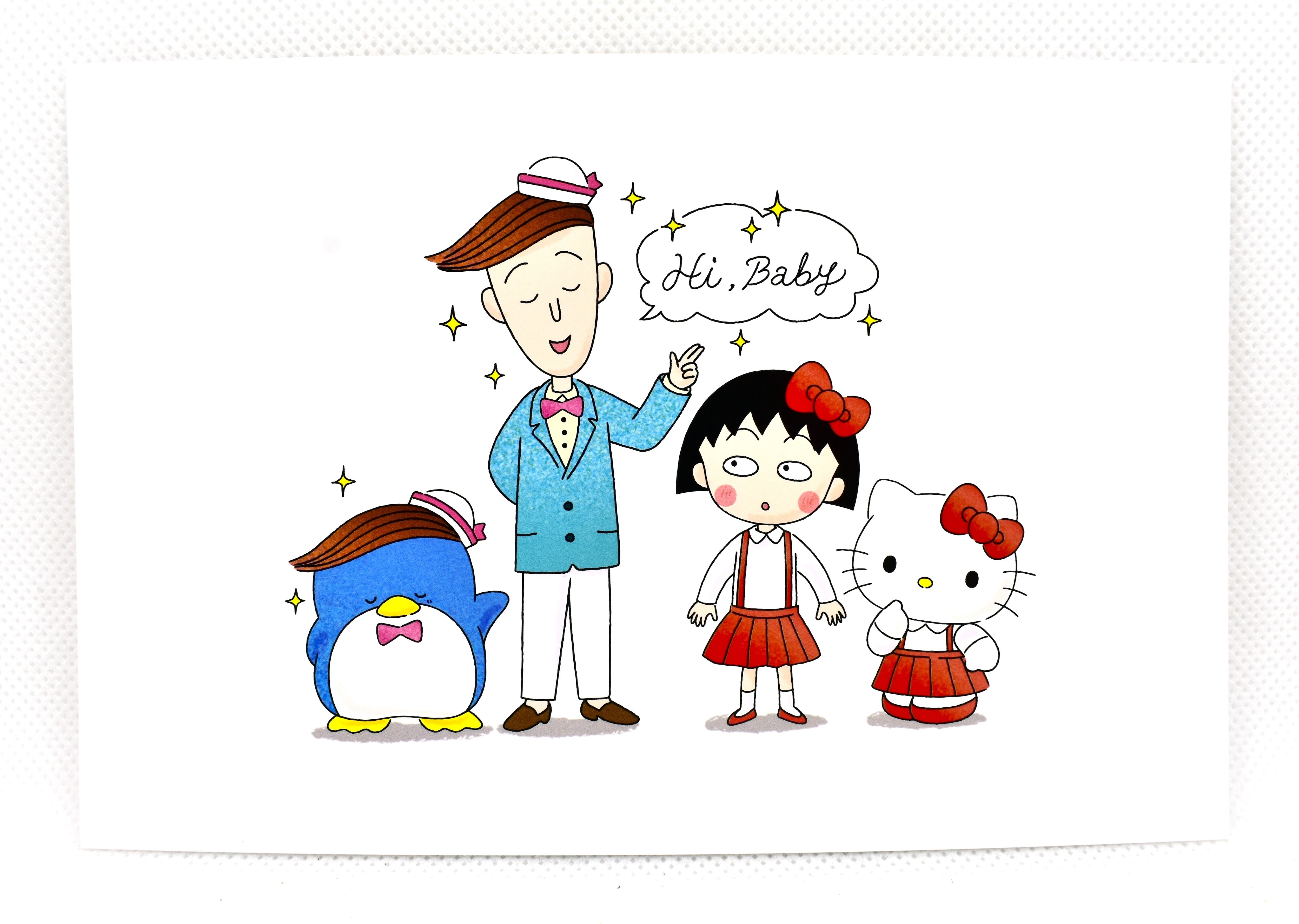 まるこ まる子×サンリオ ポストカード（ベイビー） ちびまる子ちゃんランド