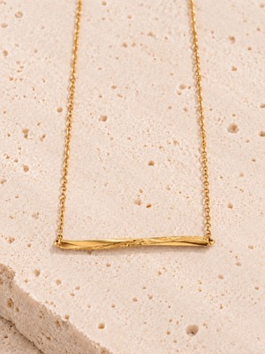 316L hawaiian twist bar necklace  #n42