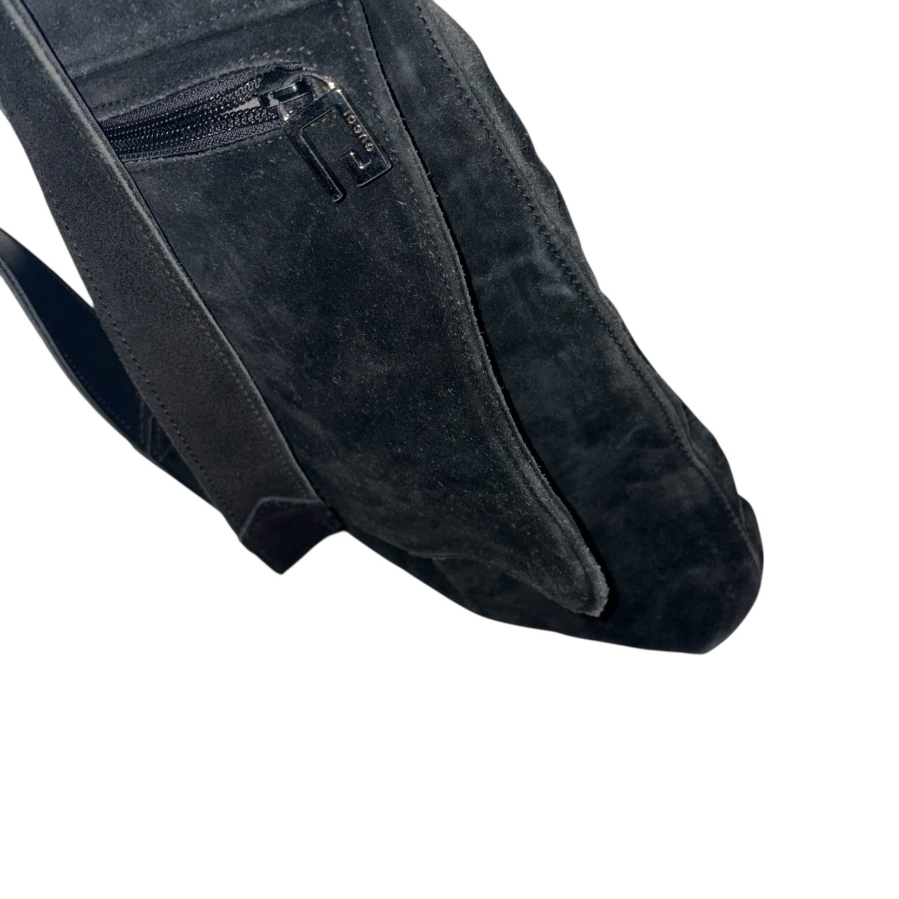 GUCCI black suede shoulder bag
