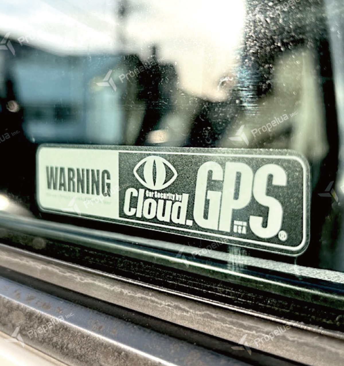 車盗難防止 Gps Warning Sticker 2枚セット Propelua Inc プロペラ