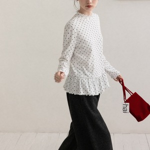 frill-neck panel-design top　J00433