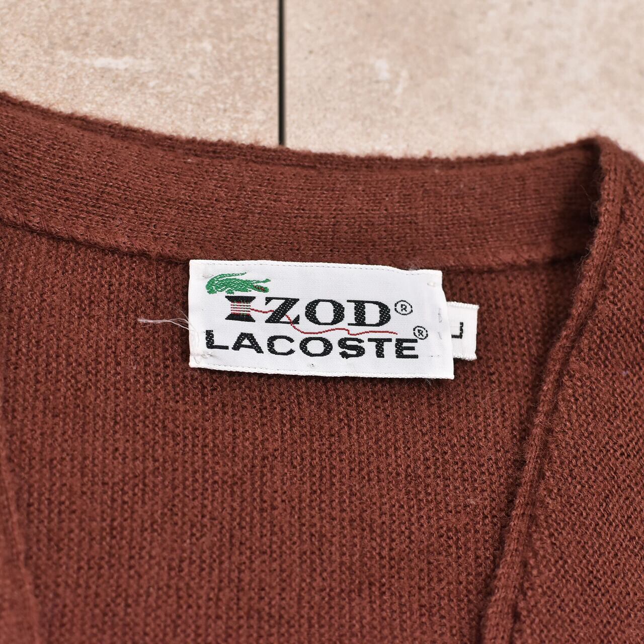 70s IZOD LACOSTE acrylic knit cardigan | 古着屋 grin days memory