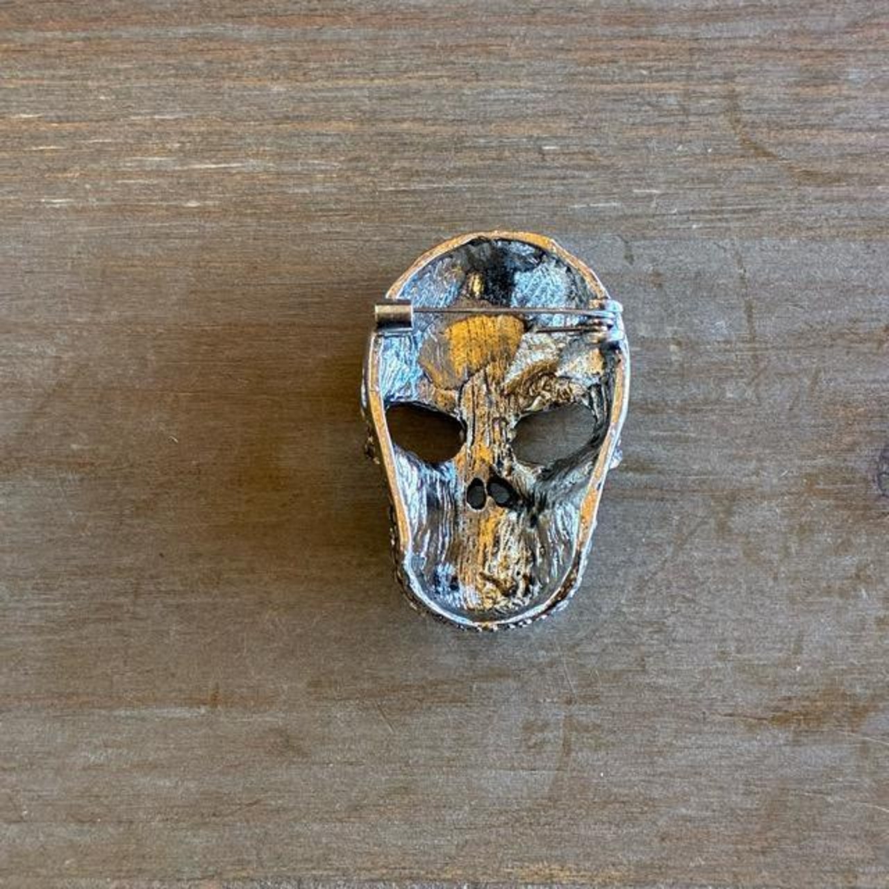 TOPANGA Jewelry Bijou art brooch Skull　ビジューアートブローチ　スカル　ドクロ　プレゼント　プチギフト　ジャケット　帽子　バッグ　ニット
