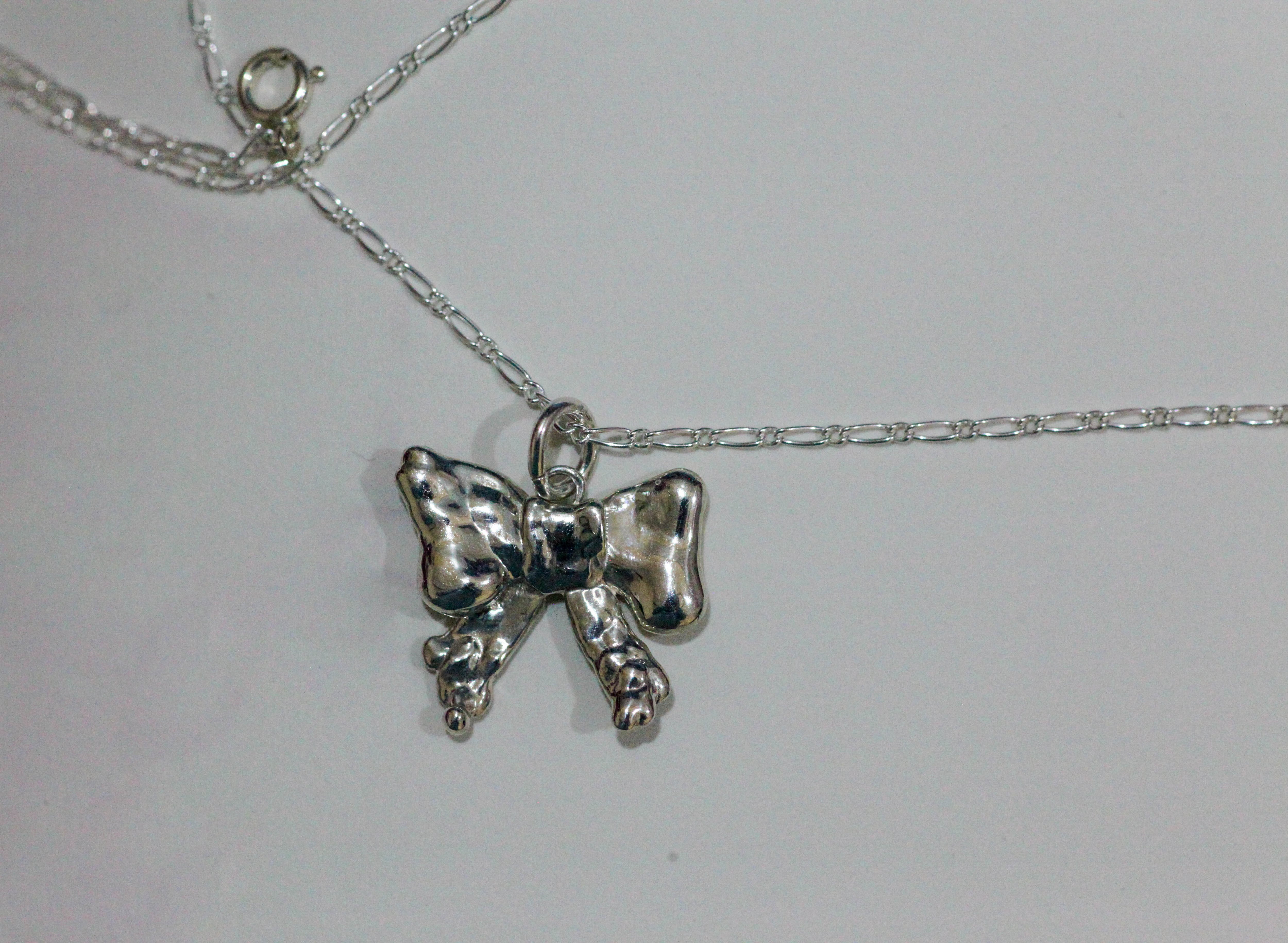 極美品 LANIE ribbone choker necklace ribbone necklace/choker L silver925 #LJ23047N | LANIE