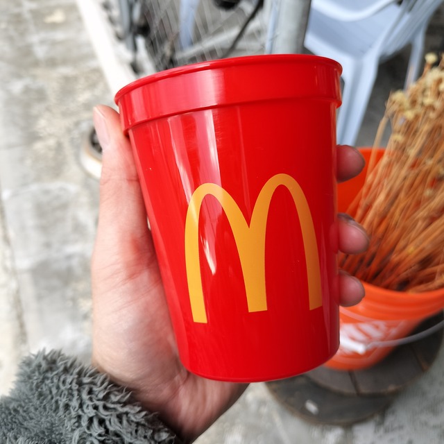アメリカ製　スタジアムカップ◆McDonald/マクドナルド◆アメリカン雑貨　コップ　