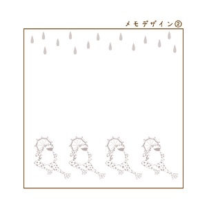 【木の香オリジナル】メモ帳　SINGIN IN THE RAIN