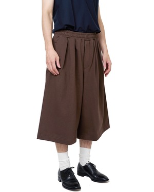 ROTOL "Double Tuck Hakama Sweat Shorts〔BROWN〕"