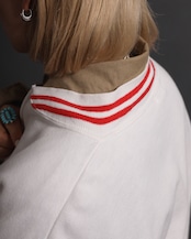 1960's Red Line Rib / Front Zip Sweat Shirt